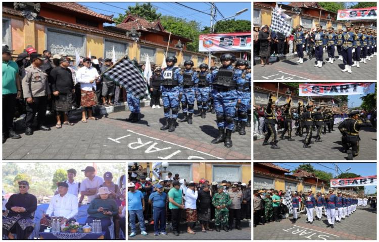 Lomba Gerak Jalan Tingkat SMA Semarakkan HUT RI Ke-81 di Karangasem